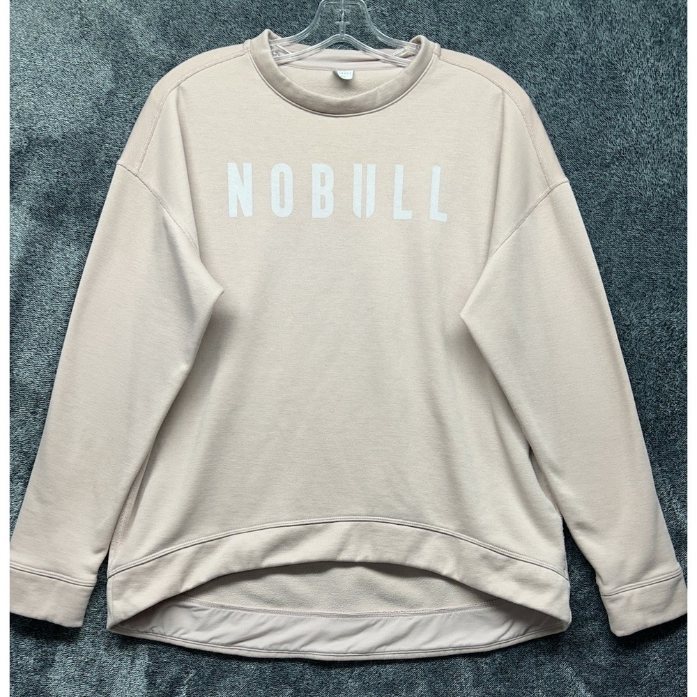 No Bull Womens Size M Pink Long Sleeve Crew Neck Pullover Sweatshirt (S6)